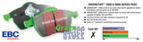 EBC Greenstuff Rear Brake Pads - 2022 WRX AT w/ Electric Parking Brake