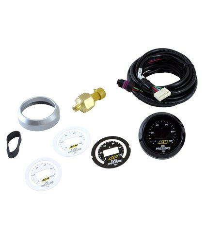 AEM Digital 52mm Fuel/Oil Pressure Gauge - 100psi - UNIVERSAL