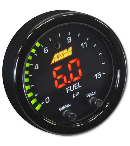 AEM X-Series Pressure 0-15psi Gauge Kit - UNIVERSAL