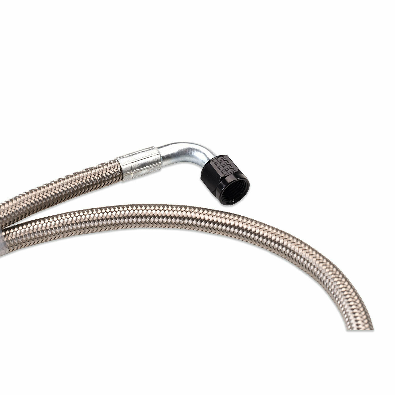 IAG Performance High Pressure Braided Power Steering Line (OEM Routing) - 2002-07 WRX, 2004-07 STI