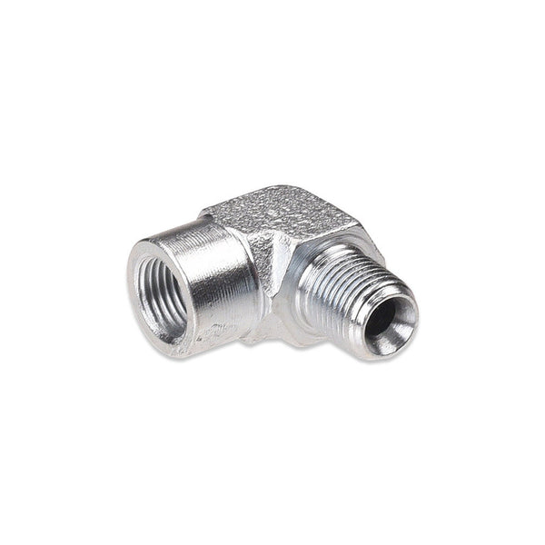 IAG 90 Degree 1/8 inch NPT Male to Female Zinc Plated Fitting
