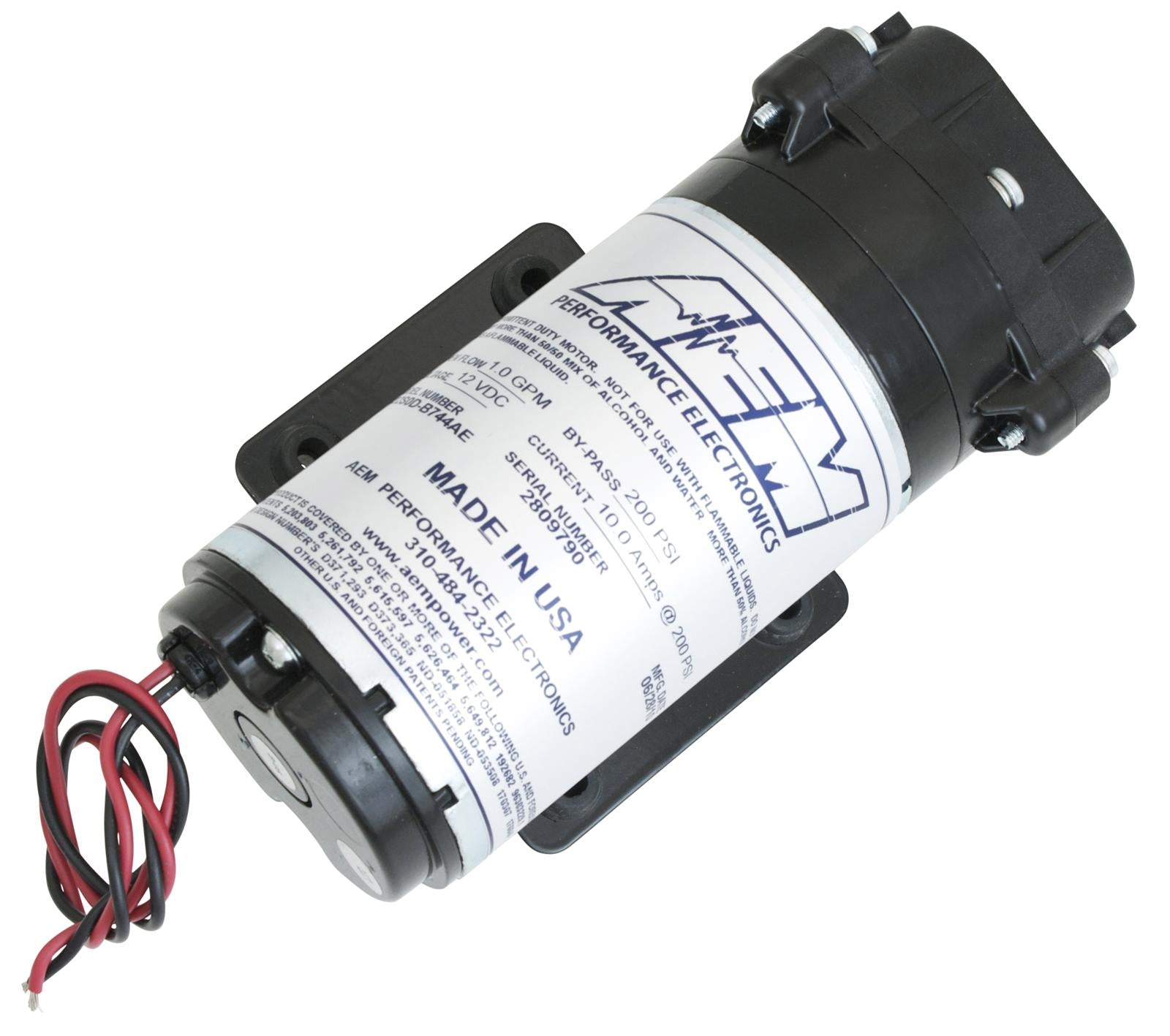 AEM Water / Methanol Injection 6-Amp Recirculation-Style Pump 200psi for One-Gallon Kit **replacement