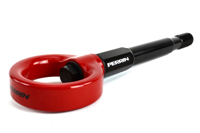 Perrin Tow Hook Kit (Rear) - Red - 8-14 Subaru WRX/STI Hatchback