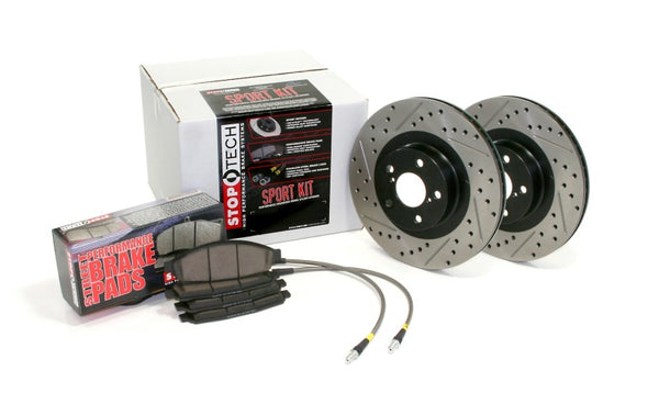 StopTech Sport Axle Pack Drilled/Slotted Front and Rear Brake Kit - WRX 2009-2010