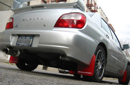 RALLY ARMOR UR MUDFLAPS - RED/WHITE LOGO - 02-07 IMPREZA, 02-07 WRX, 04-07 STI