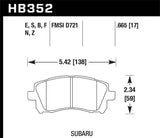 Hawk HPS 5.0 Front Brake Pads - 2002 WRX