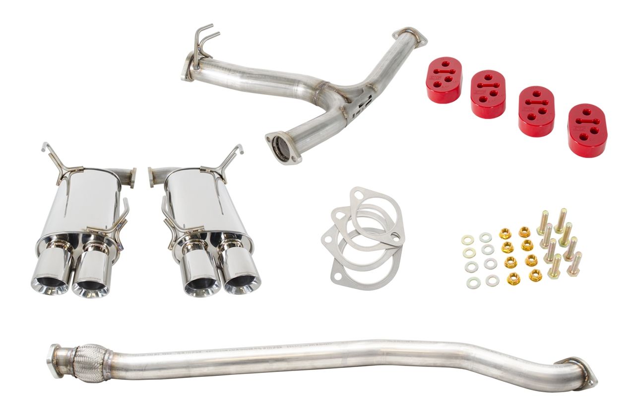 GRIMMSPEED STAINLESS CATBACK EXHAUST SYSTEM - RESONATED - 11-21 WRX SEDAN, 11-21 STI SEDAN