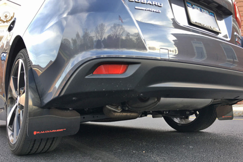 Rally Armor Subaru Impreza UR Black Mud Flap w/ Blue Logo - 2017-2023 4D/5D
