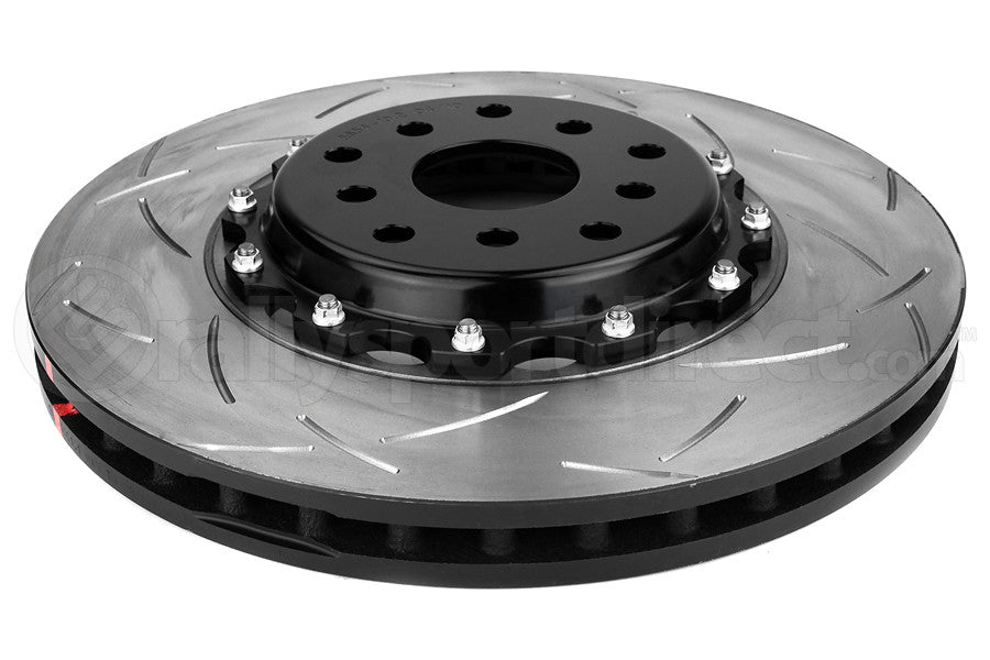 DBA 5000 Series Slotted 2 Piece Front Rotor w/ Black Hat - 04-17 STI, 2017-2021 BRZ w/ Brembos