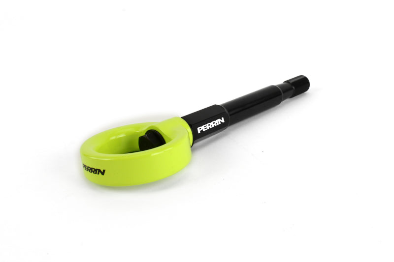 Perrin Tow Hook Kit (Rear) - Neon Yellow - Black - 2022+ WRX, 18-23 Crosstrek