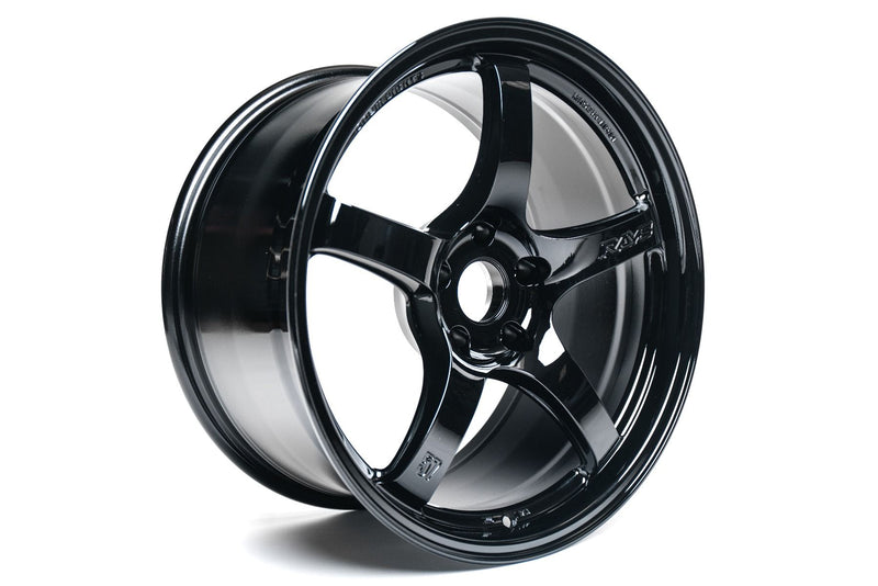 Gram Lights 57CR 18x9.5 +38 5-114.3 Glass Black Wheel (Metallic flake)