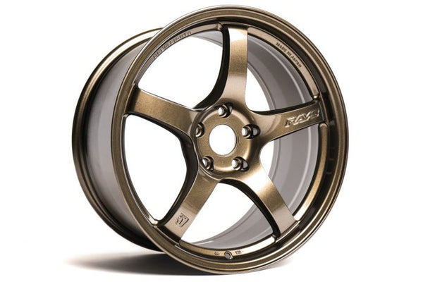 Gram Lights 57CR 18x9.5 +38 5-114.3 Almite Gold Wheel