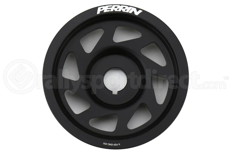 PERRIN Lightweight Crank Pulley w/o AC - Black - WRX 2002 - 2014, STI 2004 - 2021