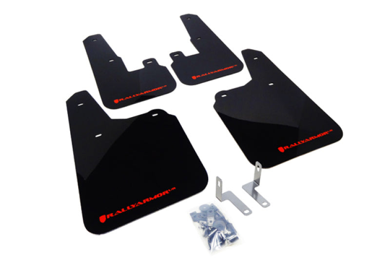 Rally Armor 2010-2014 Subaru Outback UR Black Mud Flap w/ Red Logo