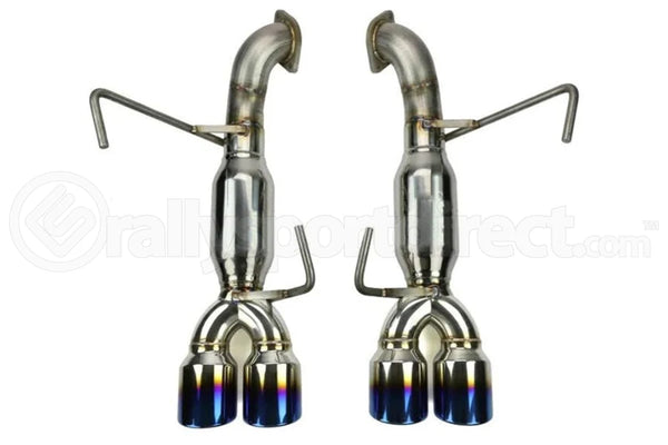 ETS Axle Back Exhaust with burnt blue Tips - w/ mufflers - 2022+ WRX