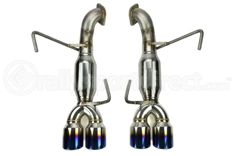 ETS Axle Back Exhaust with burnt blue Tips - w/ mufflers - 2022+ WRX