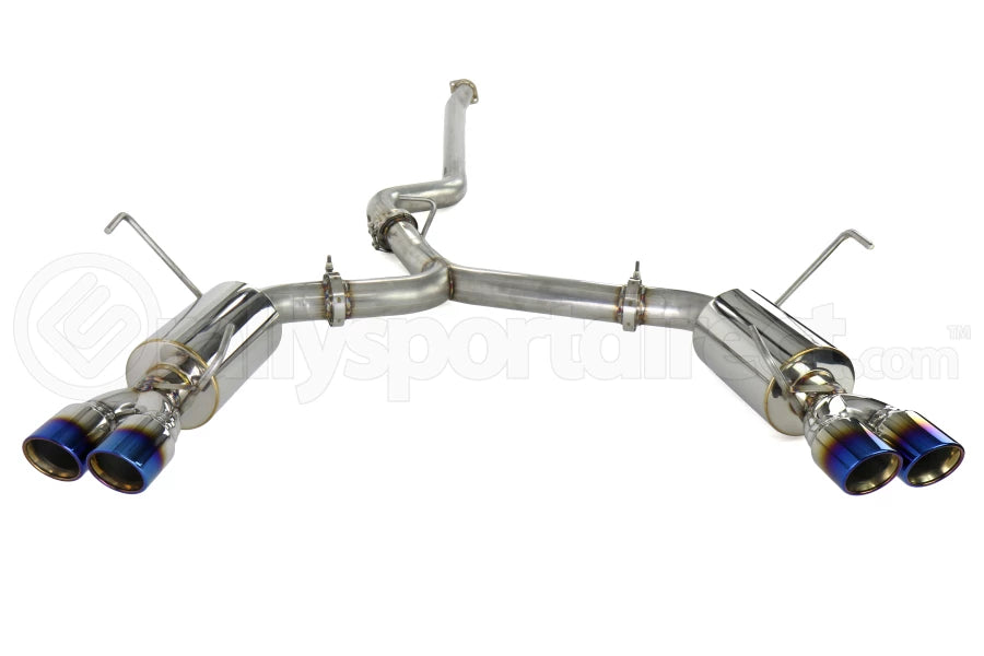 ETS Quiet Cat Back Exhaust System Blue Tip Non Resonated - WRX / STI 2015 - 2021