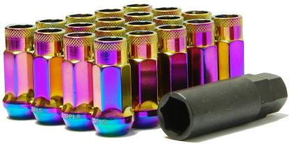 Muteki SR48 12X1.25 Open Ended Lug Nuts - NEO CHROME