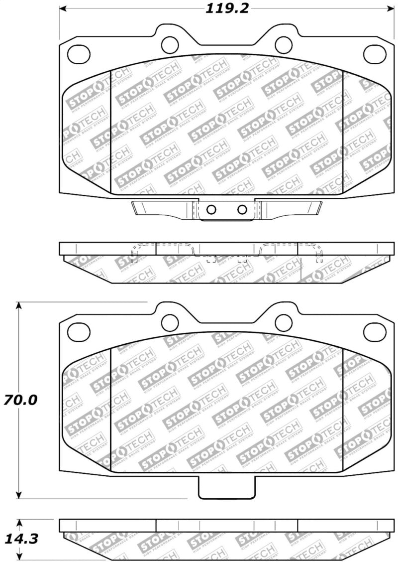 Stoptech Street Select brake pads - FRONT - 06-07 WRX