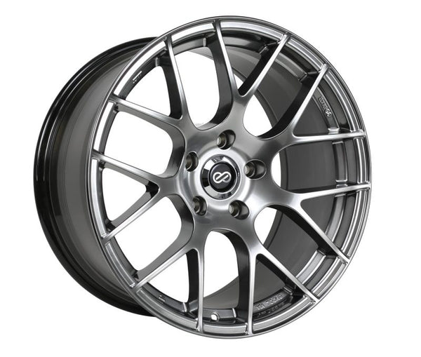 Enkei Raijin 19x8.5 35mm Offset 5x114.3 Bolt Pattern 72.6 Hub Bore Hyper Silver Wheel