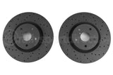 Hawk Talon Cross Drilled and Slotted Front Rotor Pair - STI 2005-2017