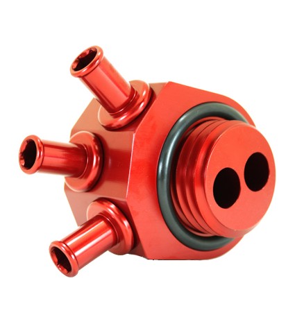 GrimmSpeed Air Oil Separator (AOS) - RED - 04-21 STI, 02-07 WRX, 04-07 FXT