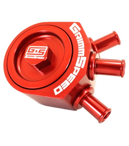 GrimmSpeed Air Oil Separator (AOS) - RED - 04-21 STI, 02-07 WRX, 04-07 FXT