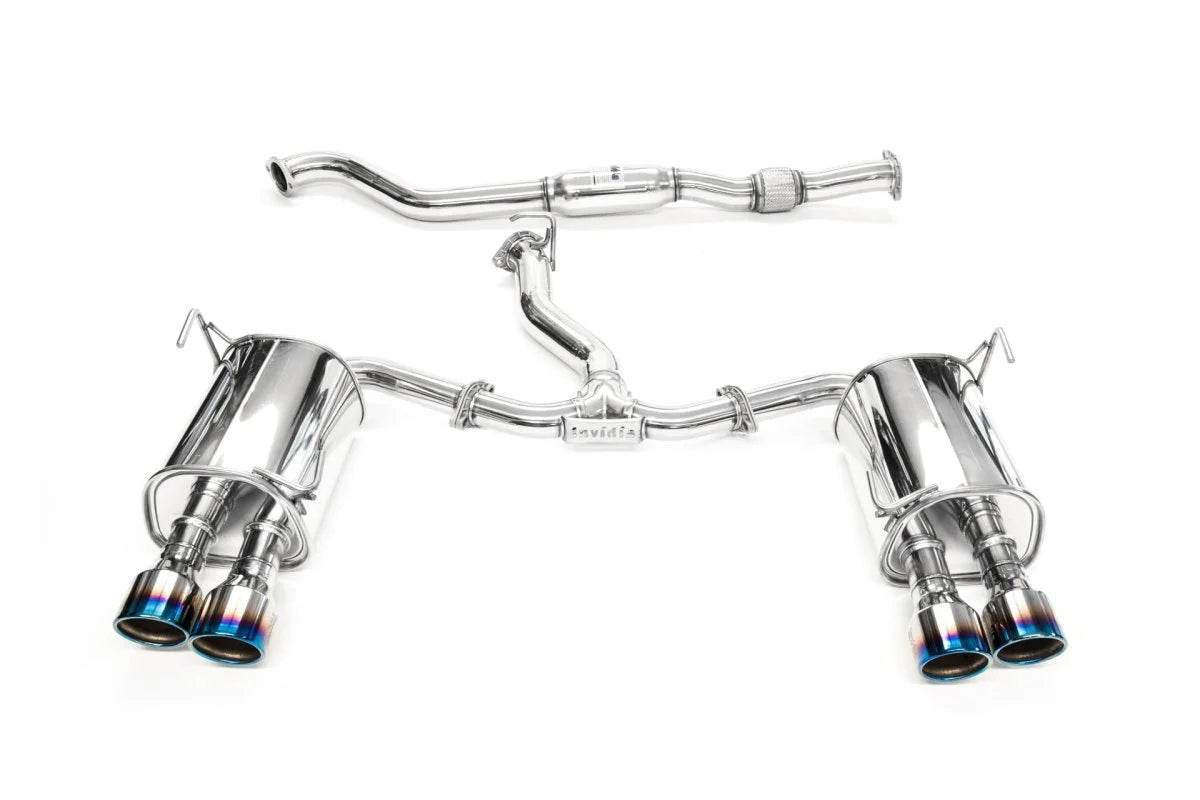 Invidia Q300 Stainless Steel Catback Exhaust w/ Titanium Double Wall Quad Tips - 2022+ WRX
