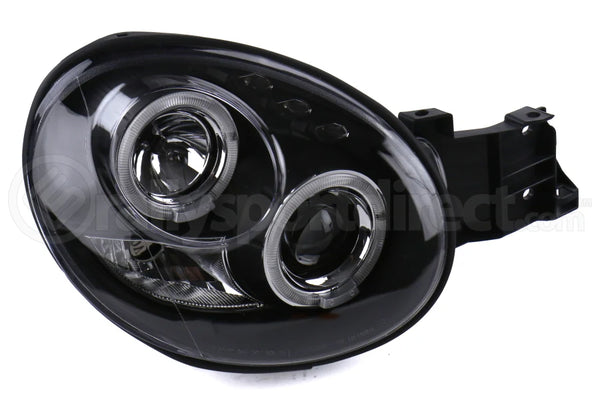 Spec-D Black Dual Projector Headlights w/ Parking LEDs - WRX 2002-2003