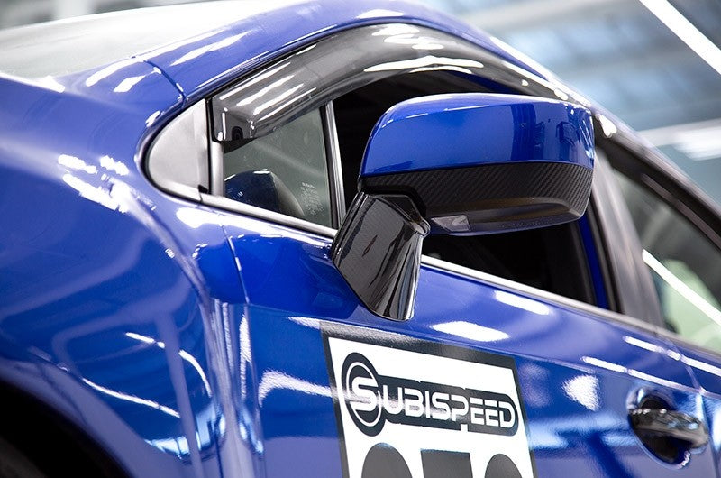 OLM LE DRY CARBON FIBER LOWER MIRROR MOUNT COVER - 2015-2021 WRX, 2015-2021 STI, 2015-2017 Crosstrek, 2015-2016 Impreza