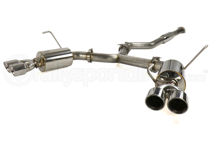 ETS Quiet Cat Back Exhaust System Polished Tip Resonated - WRX / STI 2015 - 2021