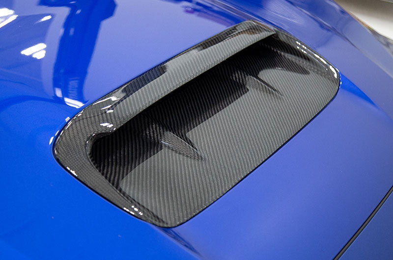 OLM A1 AGGRESSIVE CARBON FIBER FULL REPLACEMENT HOOD SCOOP - 2015-2021 WRX / 2015-2021 STI