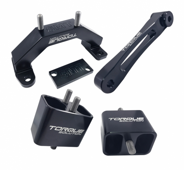 Torque Solution Solid Billet Mount Package w/ Pitch Stop - 2002-2014 WRX, 2004-2021 STI
