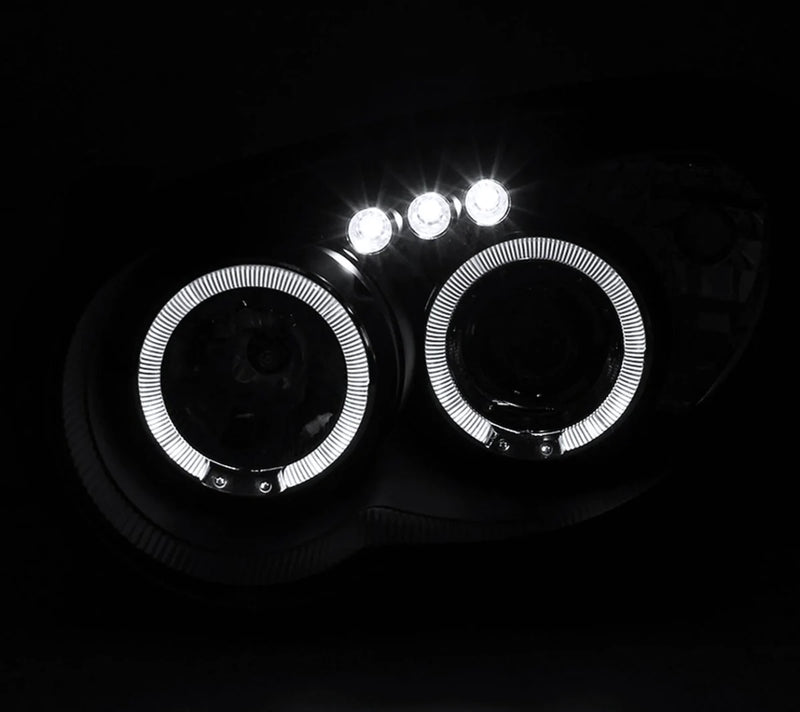 Spec-D Halo Style Projector Headlights w/ Matte Black Base and Clear Lense - 2004-2005 WRX, 2004-2005 STI w/ OEM Halogen Lights