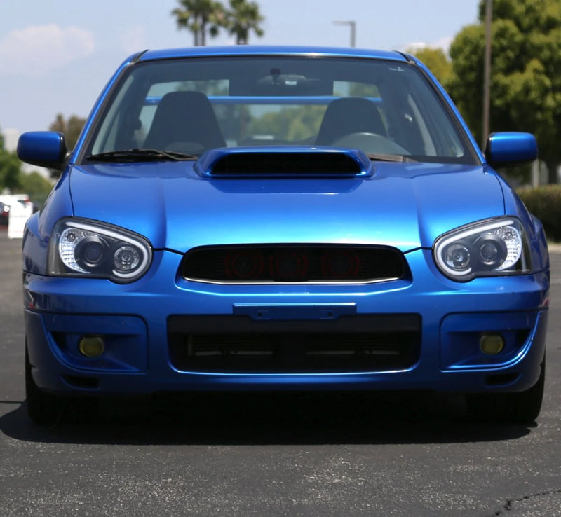 Spec-D LED Bar Style Projector Headlights w/ Matte Black Base and Clear Lense - 2004-2005 WRX, 2004-2005 STI w/ OEM Halogen Lights