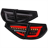 Spec-D Optic Style Sequential LED Tail Lights - 2008-2014 WRX Hatchback, 2008-2014 STI Hatchback, 08-11 IMPREZA HATCHBACK