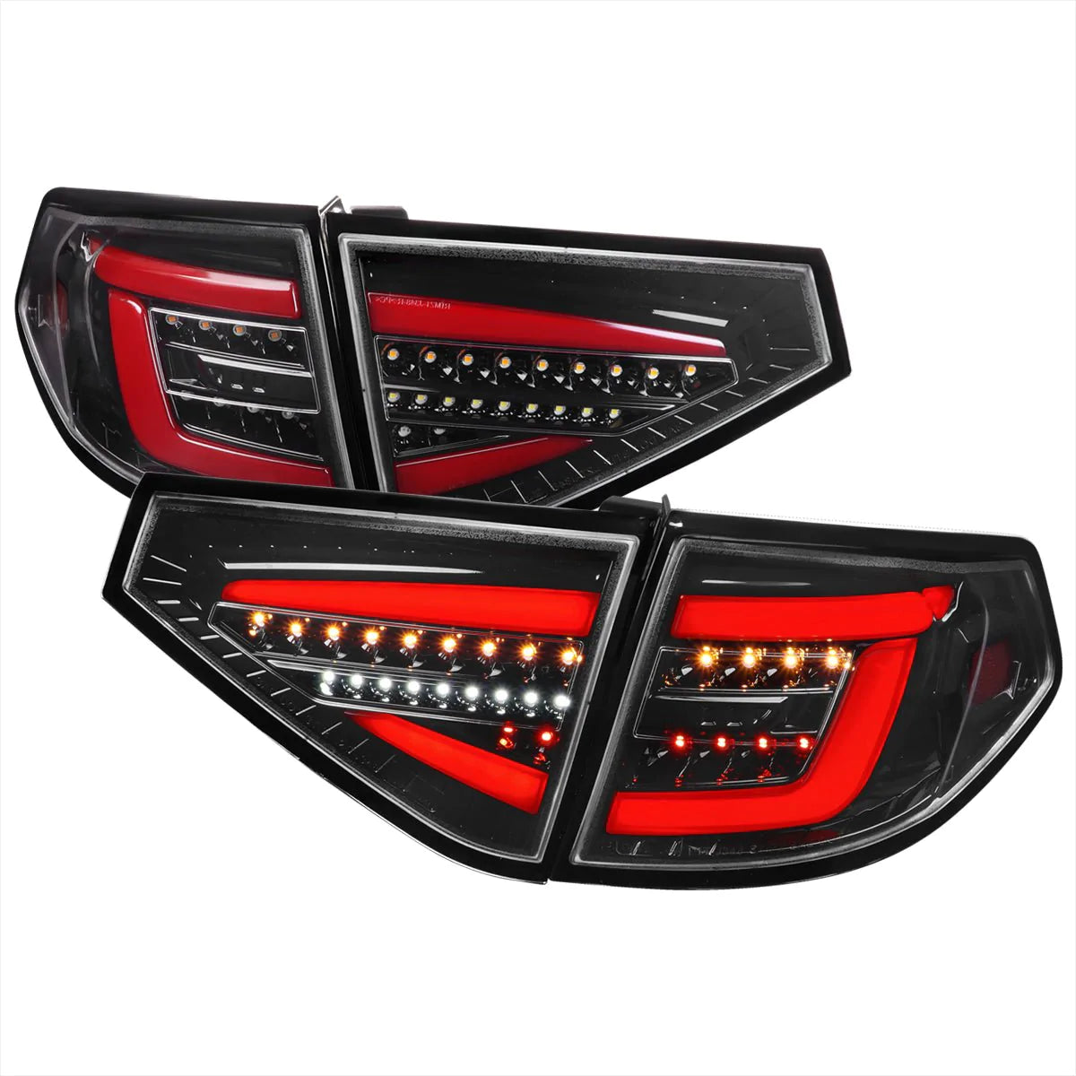 Spec-D Optic Style Sequential LED Tail Lights - 2008-2014 WRX Hatchback, 2008-2014 STI Hatchback, 08-11 IMPREZA HATCHBACK