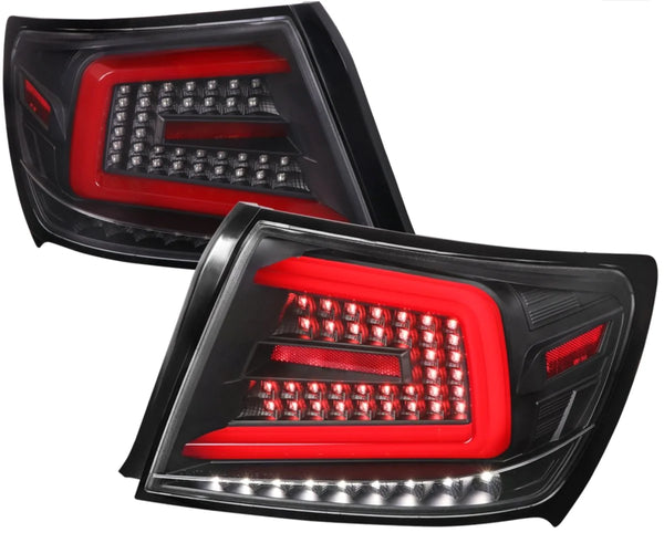 Spec-D Optic Style Sequential LED Tail Lights - 2008-2014 WRX Sedan, 2011-2014 STI Sedan