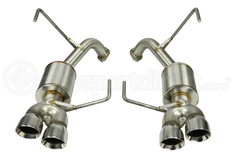 Nameless Performance Quad Exit Axle Back Exhaust - 3 inch double wall Polished tips - 15-21 WRX, 15-18 STI