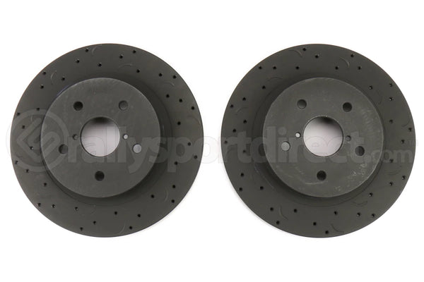 Hawk Talon Cross Drilled and Slotted Rear Rotor Pair - 15-21 WRX W/ EYE-SIGHT ONLY
