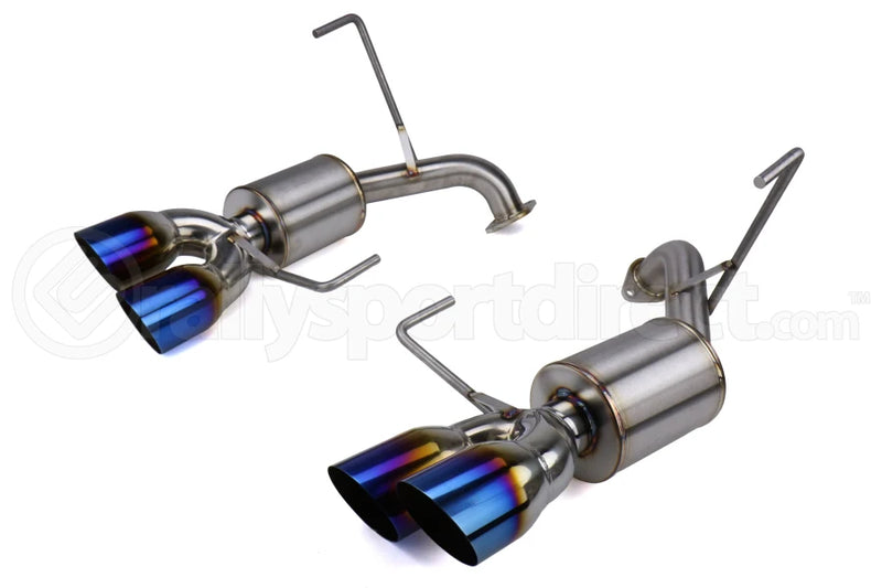 Nameless Performance 5" Mufflers, 3.5" Staggered Single Wall Neochrome Tips - 2022+ WRX