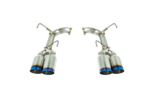 REMARK STAINLESS STEEL AXLE BACK EXHAUST - BURNT SINGLE WALL 4 INCH TIPS - 2015+ WRX, 2015+ STI
